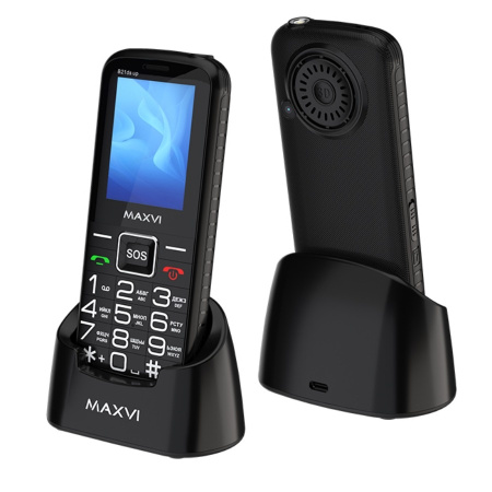 Сотовый Maxvi B21ds up Black 2sim/2.4"/320*240/microSD/1.3МП/Bt/2300мАч/моноблок