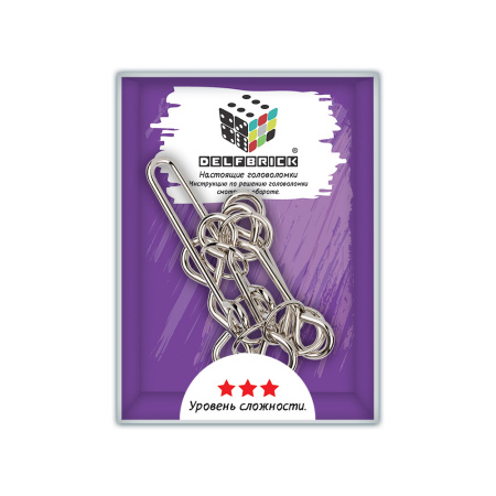 Головоломка металлическая  "DELFBRICK" DLM-41 1 шт "Лестница" 12 элемент.