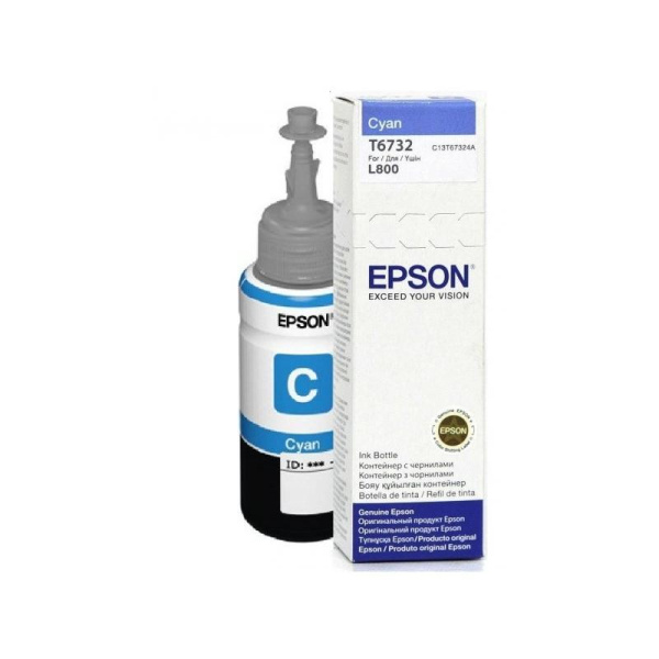 Контейнер_с_чернилами Epson T6732 (C13T67324A/C13T673298) для L800/L1800/L805/L810/L850 Cyan