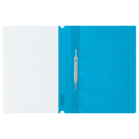 Скоросшиватель пластиковый А4 120мкм. СТАММ с прозрачным верхом, голубой (ММ-30701)