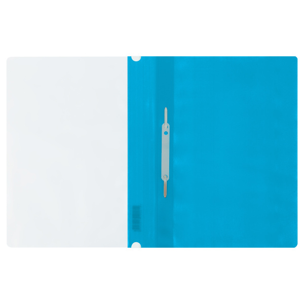 Скоросшиватель пластиковый А4 120мкм. СТАММ с прозрачным верхом, голубой (ММ-30701)