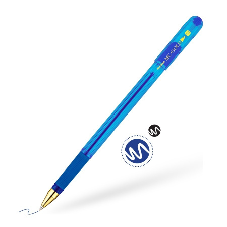 Ручка шариковая MunHwa MC-GOLD 1.0мм., масляная, синяя (BMC10-02)