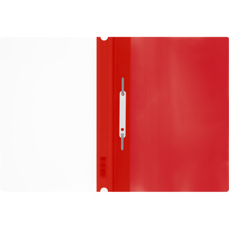 Скоросшиватель пластиковый А4 160мкм. СТАММ с перфорацией, красный (ММ-32257)