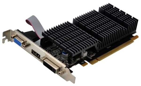 Видеокарта GeForce G210 Afox 1Гб DDR2,64bit,DVI,HDMI,Silent (AF210-1024D2LG2) ret