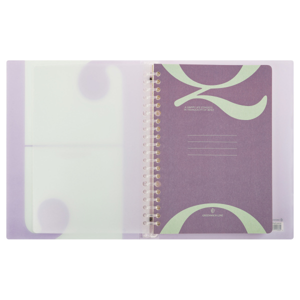 Тетрадь на кольцах 80л. "Letter symbol" пласт. обложка Greenwich Line (Nrp80A5_38621)