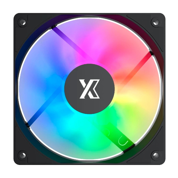 Кулер в корпус 120х120х25 XASTRA FC120B ARGB Black (600-1500prm/4pin/PWM/3-pin 5V ARGB/57 CFM/26дБ/подшипник гидродинамический/ARGB)[FC120-1BA-SXX-GL]