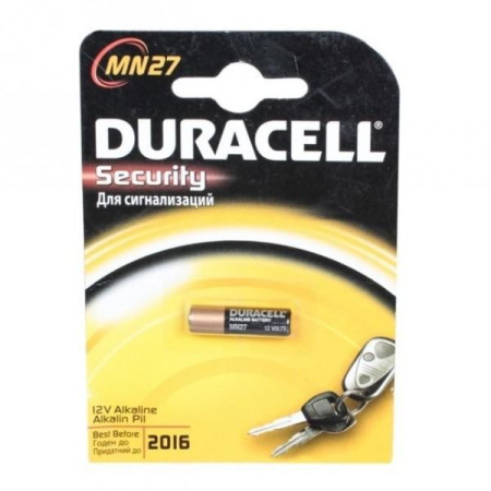 Батарейка 27A(A27, GP27A, MN27, L828, V27A, A27BP, G27A) DURACELL 1шт./12В. щелочная