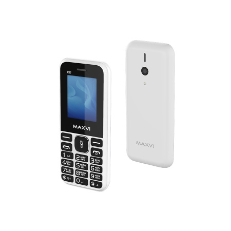 Сотовый Maxvi C27 White 2sim/1.77"/160*128/microSD/0.3МП/Bt/600мАч/моноблок
