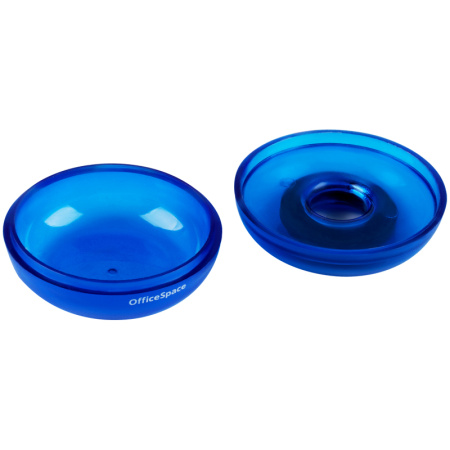 Скрепочница OfficeSpace магнитная тонированная синяя, без скрепок (331461)