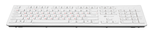 Клавиатура USB Oklick 505M slim, 104 клавиши, White