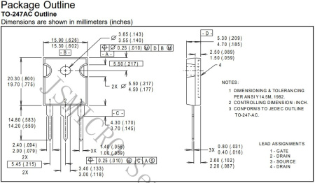 транзистор FET IRFP064N JSMicro 55V 110A N-Ch 8mohm TO247 аналог K2500