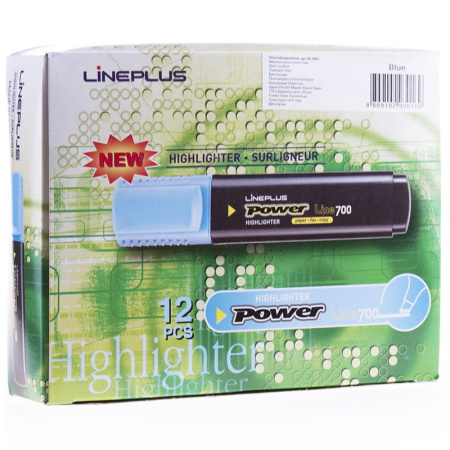 Маркер текстовыделитель Line Plus "HI-700C" голубой, 1-5мм (207995)