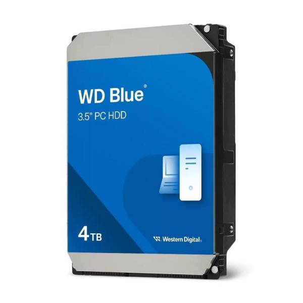 Жесткий диск/ HDD WD SATA3 4TB Blue 5400 RPM 128Mb 1 year warranty (replacement WD40EZAZ, WD40EZAX, WD20EARZ, WD20EZAZ, ST2000DM005)