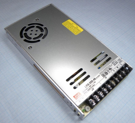 Блок питания в корпусе 48в,  7.3а, IP20, 215*115*30мм, Mean Well LRS-350-48