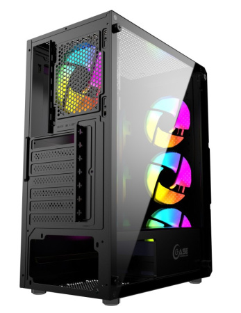 Корпус ATX Б_БП Powercase Mistral T4B (USB3.0, Audio, WN, LED, черный)[CMITB-L4]