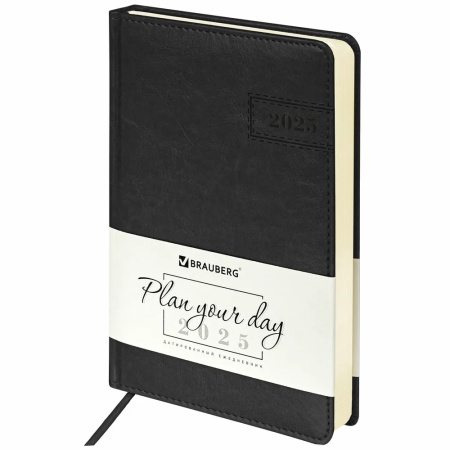 Ежедневник BRAUBERG A5 2026г. "Imperial" черный (117063)