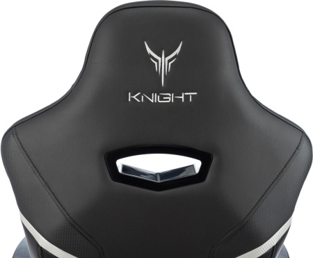 Кресло игровое Knight Thunder 5X черный экокожа крестов. металл