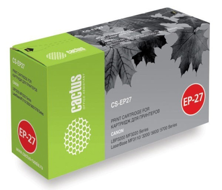 Картридж_лазерный Cactus CS-EP27S (EP-27) для CANON LBP3200,MF3220,MF3110,3200,5600,5700 черный (2700 стр)