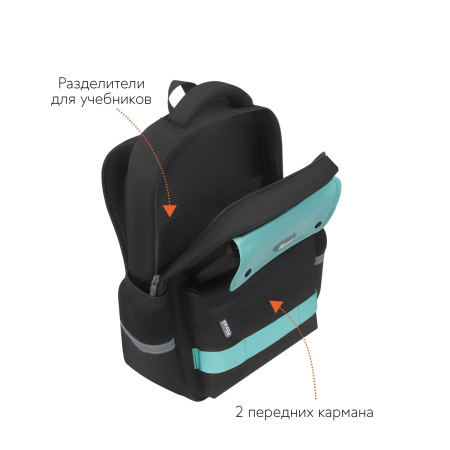 Рюкзак Först F-Color "Mint" 39,5*28,5*14см, 1 отделение, 4 кармана, уплотненная спинка FT-RM-172402