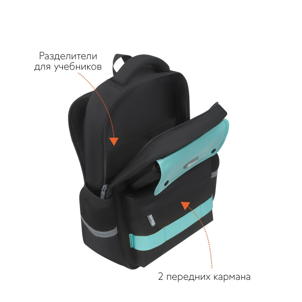 Рюкзак Först F-Color "Mint" 39,5*28,5*14см, 1 отделение, 4 кармана, уплотненная спинка FT-RM-172402