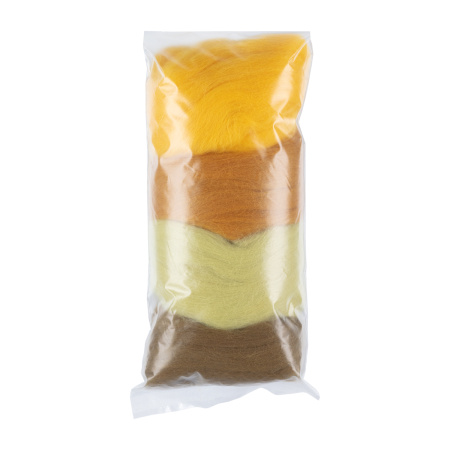 Набор шерсти для валяния "Gamma" AFW-040 100% мериносовая шерсть 4 х 10 г ассорти № 9