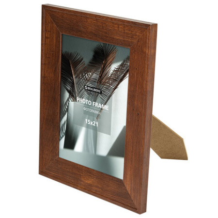 Фоторамка 15*21см. BRAUBERG "Cardinal" МДФ, красное дерево (391252)