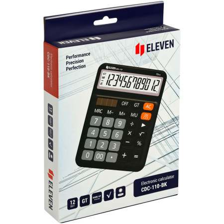 Калькулятор ELEVEN CDC-110-BK 12 разряд, черный