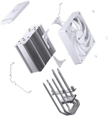 Кулер S115х/1200/1700/AMx Jonsbo CR-1000 EVO ARGB White (220W/120mm/600-1500rpm/ARGB)