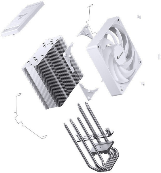 Кулер S115х/1200/1700/AMx Jonsbo CR-1000 EVO ARGB White (220W/120mm/600-1500rpm/ARGB)