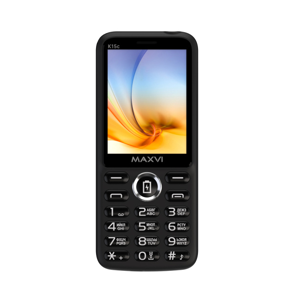 Сотовый Maxvi K15c Black 2sim/2.8"/320*240/microSD/0.5МП/Bt/2500мАч/моноблок