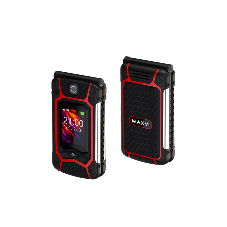 Сотовый Maxvi E10ds Red 2sim/2.8"/240*320/microSD/1.3МП/Bt/2000мАч/раскладушка