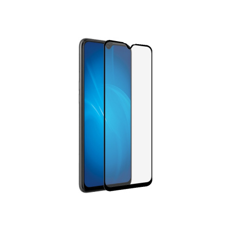 Защитное стекло для Oppo A12 с цветной рамкой (fullscreen+ fullglue) (DF oColor-17) (black)