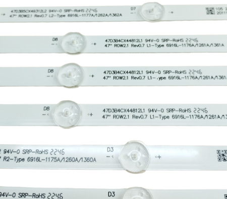 Подсветка матрицы 47" AGF78400801 12шт, 4+5LED, 940, LG 47LA6100 47LA6200 47LN5100 47LN5400