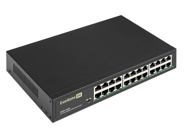 Коммутатор ExeGate EDGS-1024D 24 port 10\100\1000_Mbps  металлический корпус