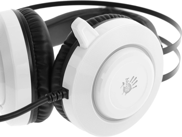 Игровая гарнитура A4Tech Bloody G521 мониторные кабель 2.3м, White/Black
