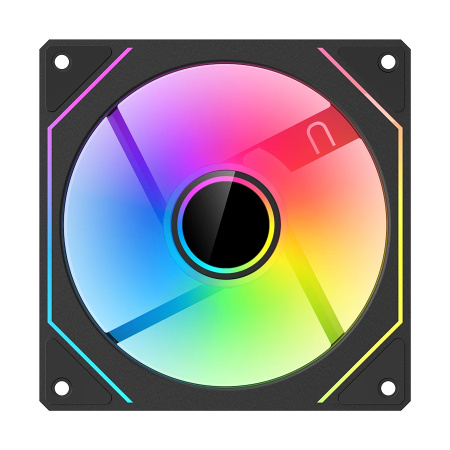 Кулер в корпус 120х120х25 XASTRA FM120B ARGB Black (600-1500prm/4pin/PWM/3-pin 5V ARGB/55.6 CFM/25.8дБ/подшипник гидродинамический/ARGB)[FM120-1BA-SXX