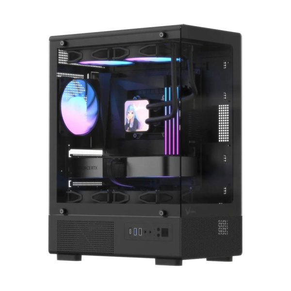 Корпус mATX Formula Crystal Z1CM Plus AR v2, Mini-Tower, без БП, черный [crystal z1cm plus black ar v2]