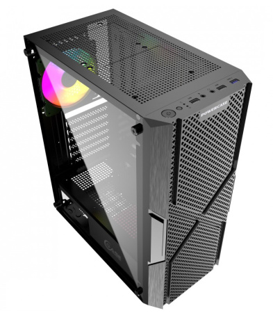 Корпус ATX Б_БП Powercase Mistral T4B (USB3.0, Audio, WN, LED, черный)[CMITB-L4]