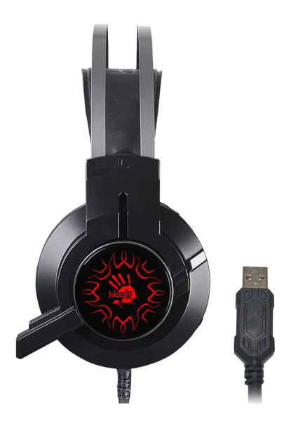 Игровая гарнитура A4Tech Bloody J437 мониторные, 16Ом, 100дБ, кабель 1.8м, USB Black