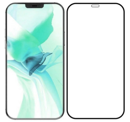 Защитное стекло для iPhone 12/12  Pro Full Glue Premium Krutoff (black)
