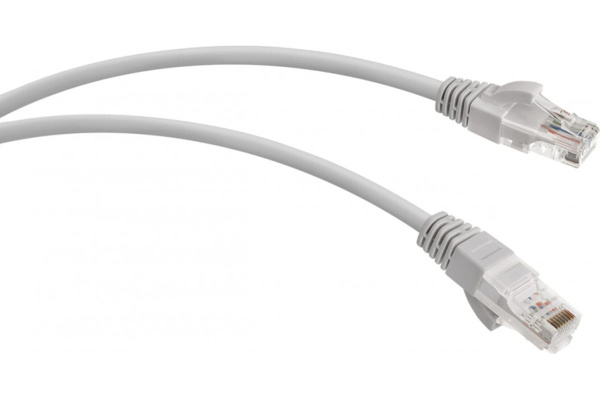 Патч-корд  0.5м кат_5E FTP серый экранированный