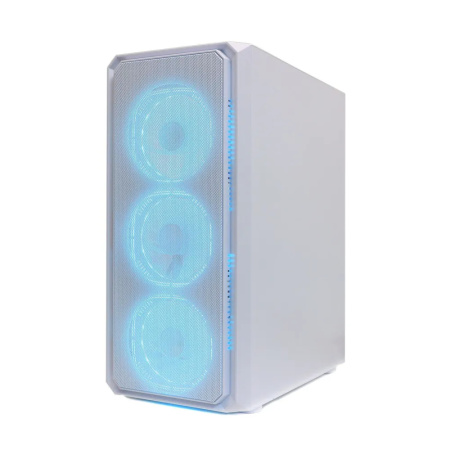 Корпус ATX Б_БП BaseTech eXtreme GFX-03 (USB3.0,Audio,TG,белый,4х120мм ICE BLUE RGB)[BT-GFX-03W-MESH-4F-IB]