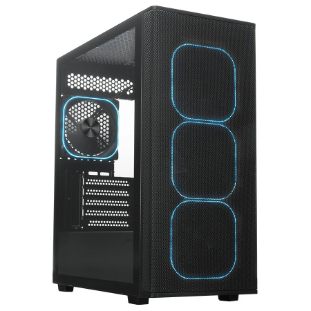Корпус mATX Б_БП XASTRA A300M 4ARGB-C6 Black (USB3.0,Audio,черный,Mesh,4х120мм ARGB+ARGB PWM HUB 6ports,CPU Cooler до 160мм, VGA до 340мм)