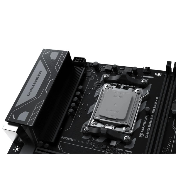 Материнская плата Maxsun MS-Challenger B850M-K B850, AM5, 2*DDR5, 1*PCIEx16, 1*PCIEx1, 1*M.2, 6*USB3.2Gen1, 4*USB2.0, 2*SATA3.0, 1G, HDMI, M-ATX, RTL