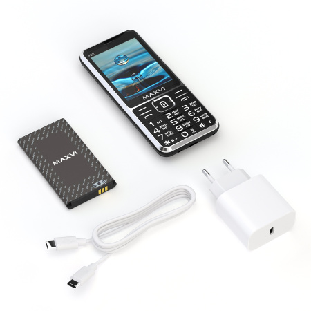 Сотовый Maxvi P21i Black 2sim/2.8"/320*240/microSD/0.3МП/Bt/2500мАч/моноблок
