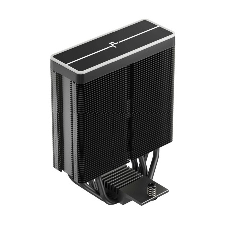 Кулер S115x/1200/1700/1851/AM5/AM4 DEEPCOOL AG400 BK ARGB V2 (220W/120mm/500-2100rpm/ARGB/4 тепл.трубки/черный)