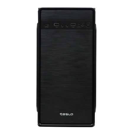 Корпус mATX 450w TESLA 1708BM (2*USB2.0,Audio,черный,БП TESLA C450 80+ с плоскими проводами!)[TSL-1708-450W-BM]