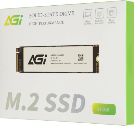 SSD-накопитель M.2 512Гб AGI AI298 [AGI512GIMAI298-CB](3D NAND,NVMe,3000/1400 Мб/с)