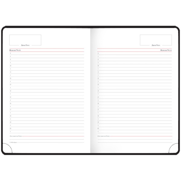 Ежедневник OfficeSpace А5 136л. недат. "Nebraska", черный En5_12821