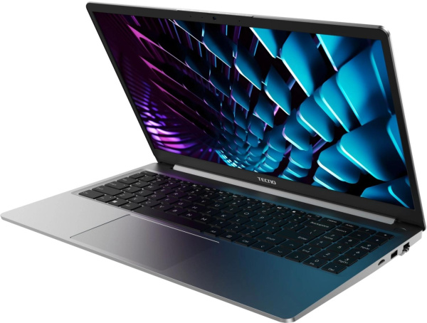 Ноутбук Tecno MegaBook K15SRA Core i5 13420H 8Gb SSD512Gb Intel UHD Graphics 15.6" IPS FHD (1920x1080) Windows 11 Home grey WiFi BT Cam 6060mAh (71005000465)